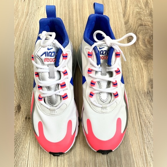Nike Air Max 270 React "Knicks" Sneakers Casual CW3094 100-Women's Size 5 EUC - Picture 3 of 6
